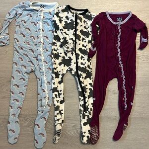 12-24 month Kickee Pants footie pajama bundle